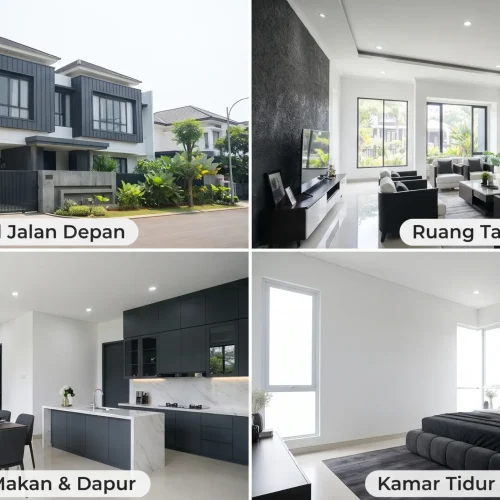 Kombinasi Putih dan Charcoal untuk Rumah Kontemporer
