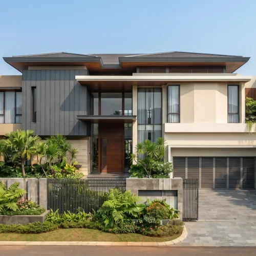 Warna Fasad Rumah Kontemporer untuk Hunian di PIK