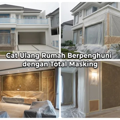 Cat Ulang Rumah Berpenghuni dengan Total Masking