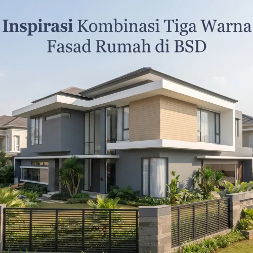 Inspirasi Kombinasi Tiga Warna Fasad Rumah di BSD