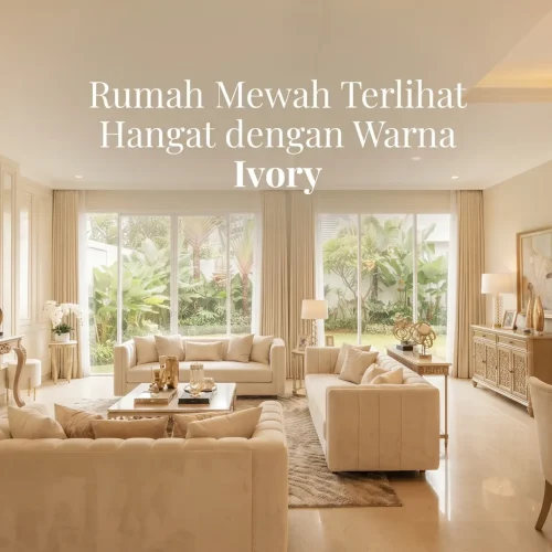 Rumah Mewah Terlihat Hangat dengan Warna Ivory