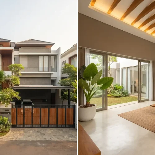 Cat Rumah Kontemporer Pejaten Barat untuk Hunian Modern Tropis