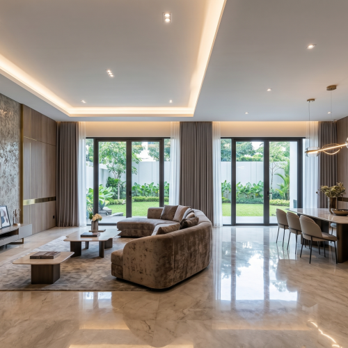 Jasa tekstur dinding SCBD untuk ruang luxury modern