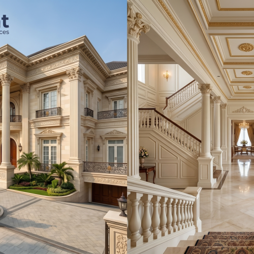 Pengecatan Detail Moulding dan Ornamen Rumah Klasik