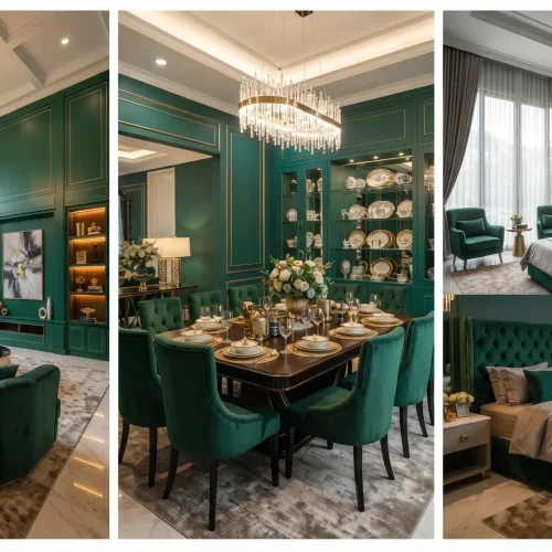 Hadirkan Kesan Mewah dengan Warna Emerald untuk Interior