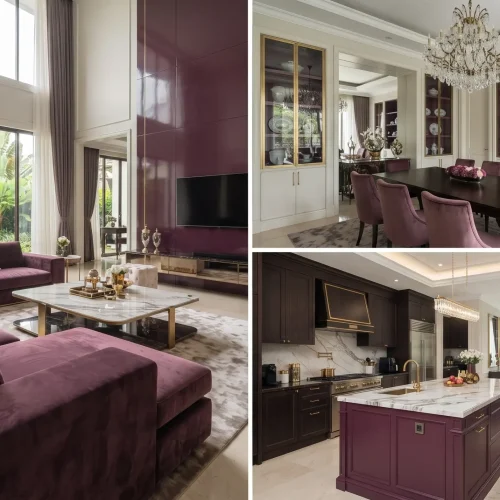 Plum Color Palette untuk Interior Mewah di Pondok Indah