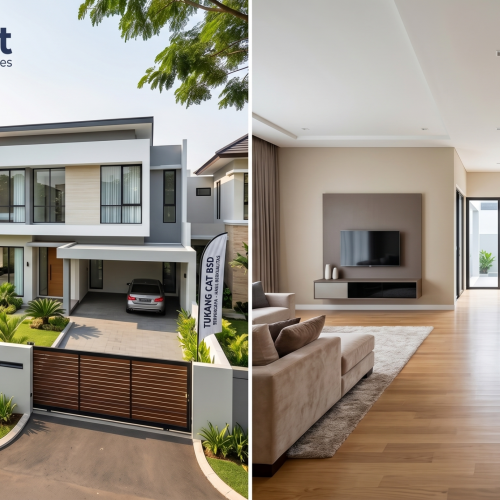 Inspirasi Pengecatan Rumah Bernuansa Modern-Eropa di Bintaro