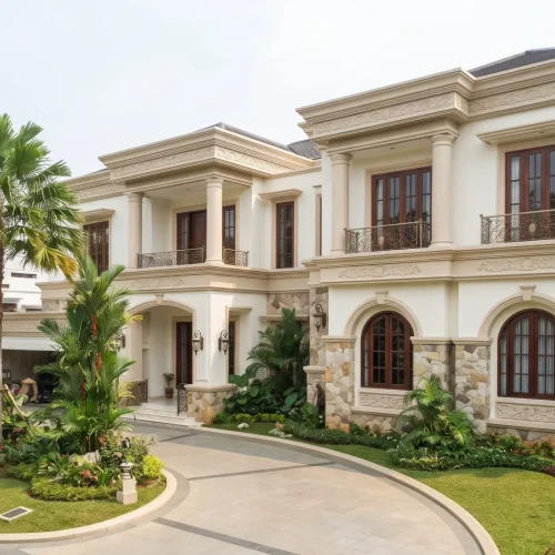 Cat Rumah Besar Gading Serpong yang Mewah dan Artistik