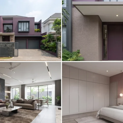Warna Aubergine Rumah Minimalis, Berani tapi Tetap Mewah