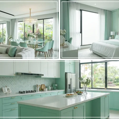 Segarnya Warna Hijau Mint Interior untuk Hunian BSD