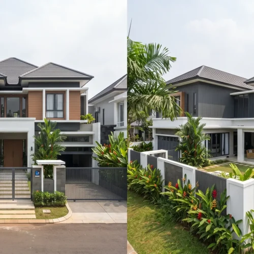 Tampilan Terkini melalui Warna Fasad Rumah Kontemporer