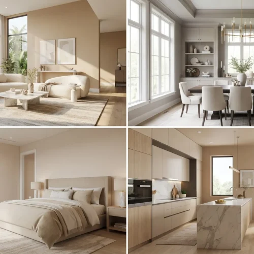 Campuran Warna Cat Beige Modern untuk Interior