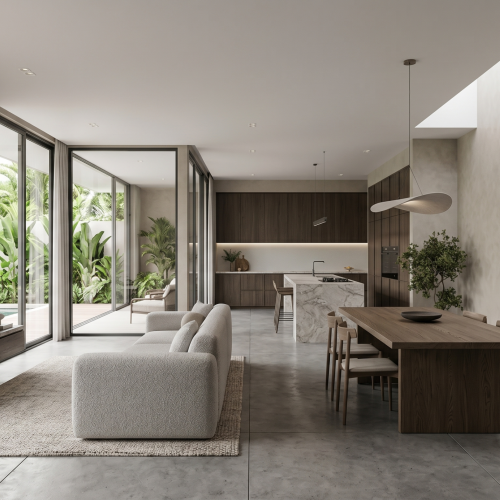 Cat Interior Bertekstur Lembut untuk Villa di Jagakarsa