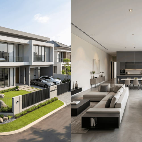 Jasa Cat Rumah Modern Mewah Bergaya Minimalis | Jasacat.com
