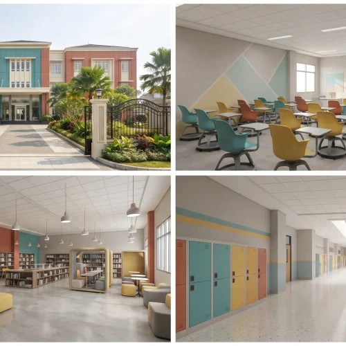 Referensi Warna Gedung Sekolah yang Atraktif dan Nyaman