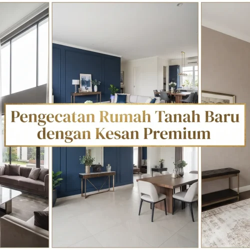 Pengecatan Rumah Tanah Baru dengan Kesan Premium