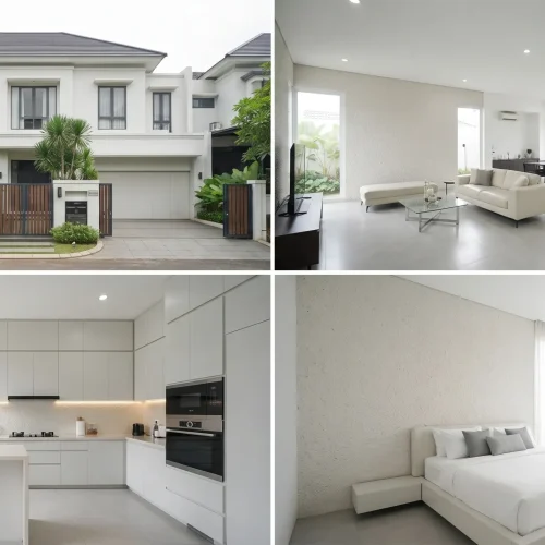 Rumah Minimalis Warna Porcelain, Bersih dan Berkarakter