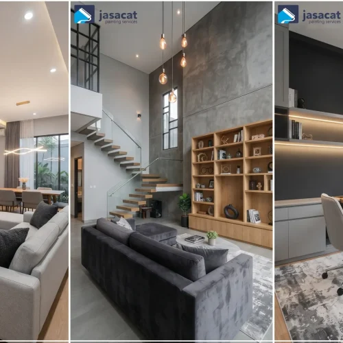 Motif Cat Dua Warna Elegan untuk Rumah Modern