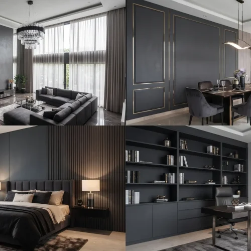 Kesan Tegas lewat Perpaduan Warna Charcoal Interior