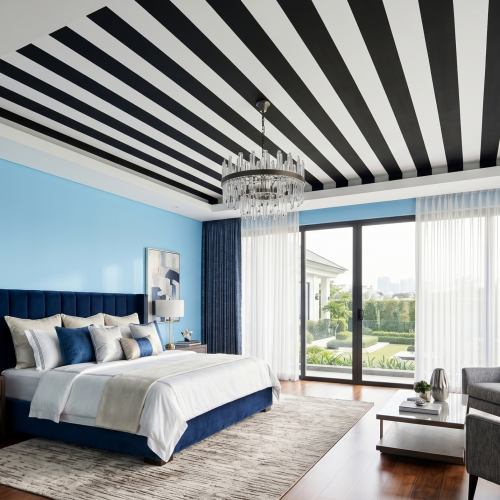 Jasa Cat Dinding Motif Garis Modern dan Aesthetic