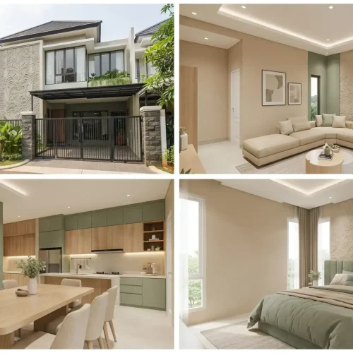 Interior Hangat Berawal dari Kombinasi Sage dan Beige