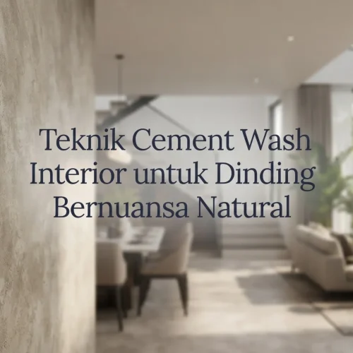 Teknik Cement Wash Interior untuk Dinding Bernuansa Natural