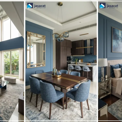 Percantik Rumah Senayan dengan Cat Tembok Biru Denim