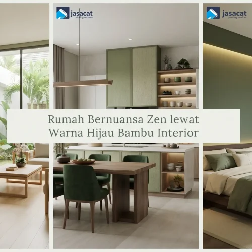 Rumah Bernuansa Zen lewat Warna Hijau Bambu Interior