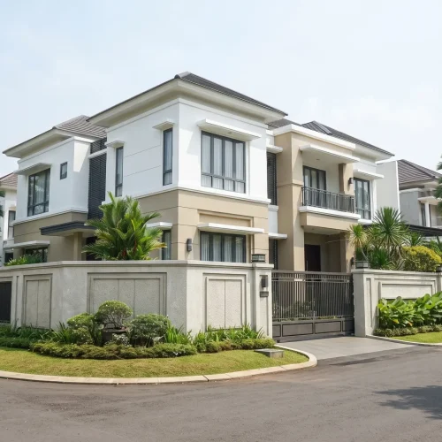 Pengecatan Eksterior Rumah Besar Pondok Bambu