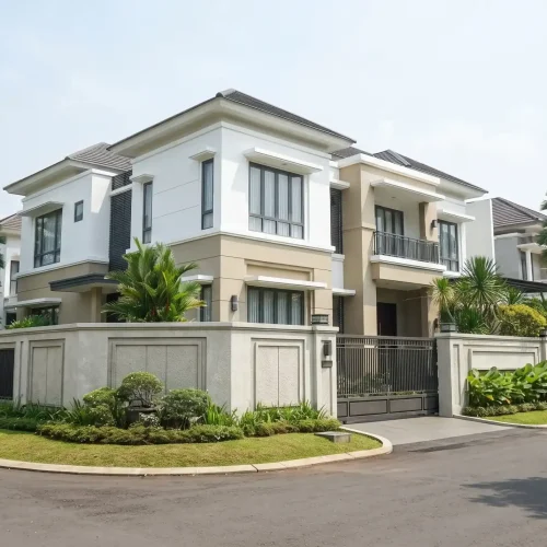 Pengecatan Eksterior Rumah Besar Pondok Bambu