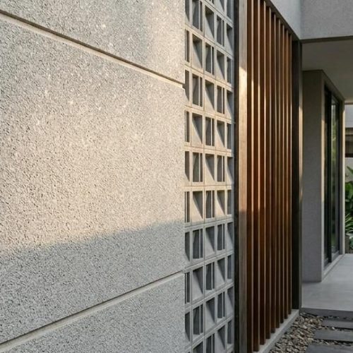 Tren Dinding Tekstur Silica Stone untuk Koridor Rumah Premium