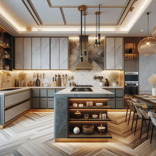 Inspirasi Warna Lux untuk Dapur Berdesain Kontemporer