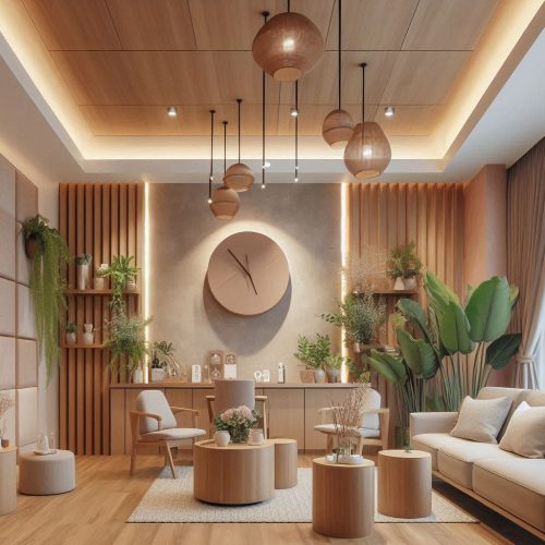 Desain Cat Interior Klinik Estetik di Kelapa Gading
